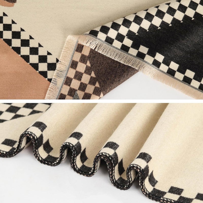 EXTREE Scarfs for Women Pashmina Silky Shawl Wrap for Evening Dressing Blanket Open Front Poncho Cape - Image 2